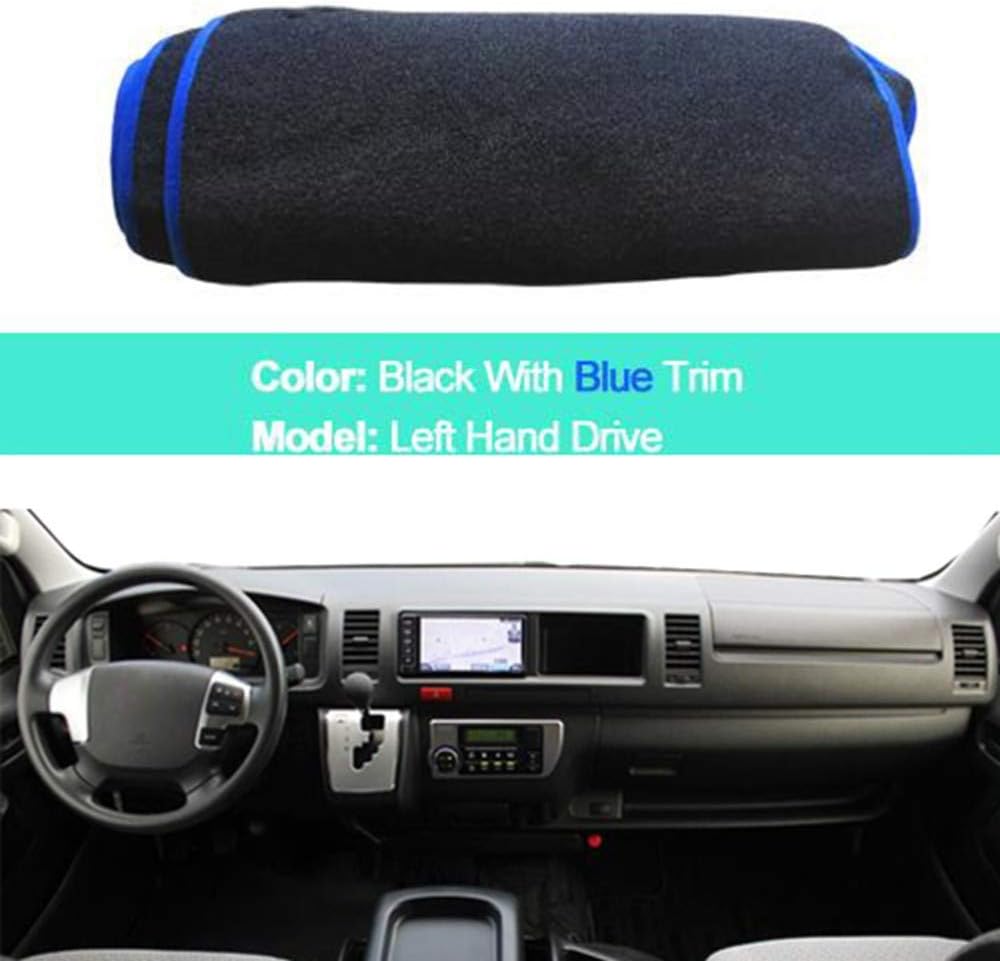 SDKLNW 2 Layer Car Inner Dashboard Cover Dash Mat Carpet Cape Cushion DashMat Pad,for Toyota Commute REGIUS ACE Commuter Hiace 2005-ON