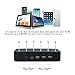 USB Charging Station,Puloa 5-Port Detachable Universal USB Charging Station Dock Stand with Innovative Removable Baffles Organizer for Smart Phones & Tablets,Black