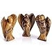 Jovivi 4pcs Pocket Guardian Angel Wings, Rose Quartz, Tiger Eye, Aventurine, Opalite, Rock Crystal Healing Angel Figurines 1.6 inch