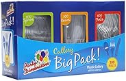 Party Dimensions 300 Count Cutlery Combo Box, Clear, Combo Box, Clear 300 Count