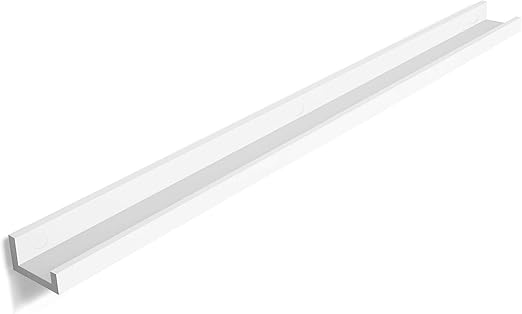 white floating picture ledge