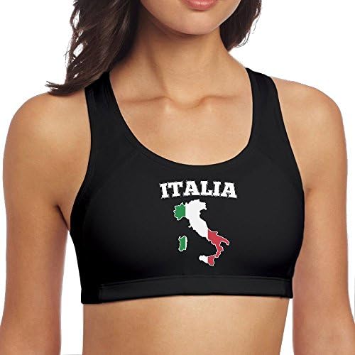 RT8ER1 Freedom Seamless Wire-Free Bra Italy Map Flag Women's Sports Bra
