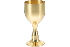 Lurrose Chalice Goblet: Brass Goblet - Medieval Cup - Chalice Cup for Church Ritual Cocktail Holy Water