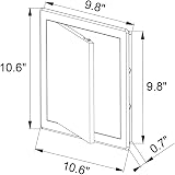Awenta White 10 x 10 Inch ABS Access Panel 250 x 250 mm Flange 268 mm view 7