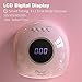 Dularf Nail Dryer UV Nail Light LED Gel Nail Lamp 48W for Nail Art with 4 timer 10s/30s/60s/99s Automatic Sensor Quick Dry Nail Curing Lamp for Fingernail Toe nail Gel Nail Based Polish (Pink) (Pink)