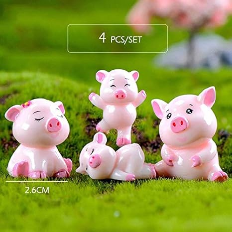 Amazon Co Jp Gtin フィギュア ミニチュア かわいい豚の恋人 家族の置物 楽しい動物モデル ミニチュア フェアリーガーデン 装飾 車 像 樹脂 クラフト ドールハウスキット 1個 Gtin84dfa350 ホーム キッチン