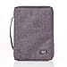 Christian Art Gifts Men/Women's Bible Cover Jesus Fish, Gray Canvas, Large