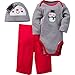 Gerber Boys' ' 3 Piece Bodysuit, Snowman, 0-3 Months