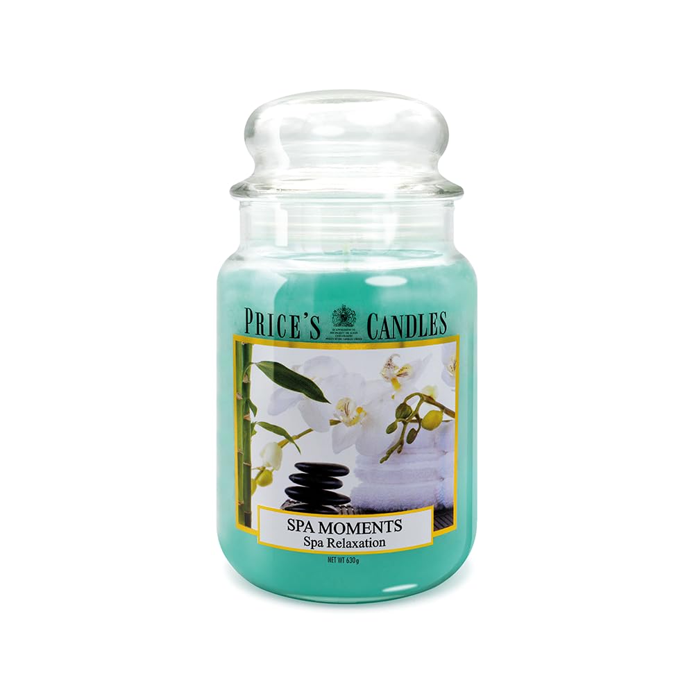 Price's - Spa Moments Large Jar Candle - Sweet, Delicious, Quality Fragrance - Long Lasting Scent - Up to 150 Hour Burn Time