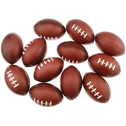 Akusety Soft Foam Mini Football Stress Balls for Kids 3.5" Perfect for Small Hands, 12-Pack