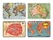 Cavallini Magnet Set Vintage Maps, 24 Assorted Magnets Packaged in a Tin