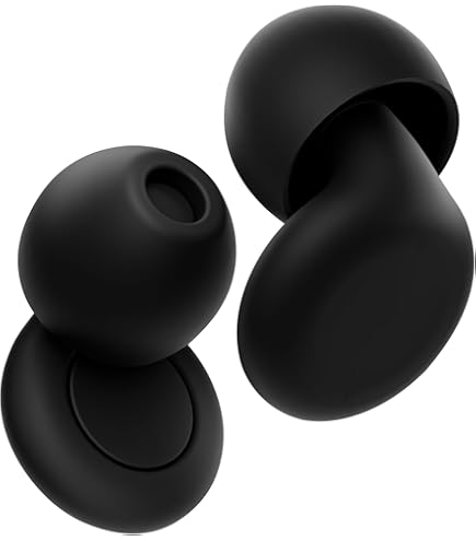 RelaxCharm Ear Plugs for Sleeping Up to NRR24dB-Ultra Soft, Reusable Ear Plugs for Sleep Snoring, Side Sleepers-10 Ear Tips in XS/S/M/L/Double Layer_Snow Blue