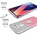 Silverback Compatible for LG V30 / LG V30 Plus Case, Girls Bling Glitter Sparkle Cute Phone Case with 360 Rotating Ring Stand, Soft TPU Outer Cover + Hard PC Inner Shell -Pink