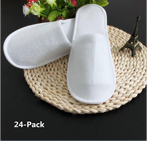 Spa Slippers, Motina 24 Pairs Bath Disposable Unisex Slippers for House and Travel