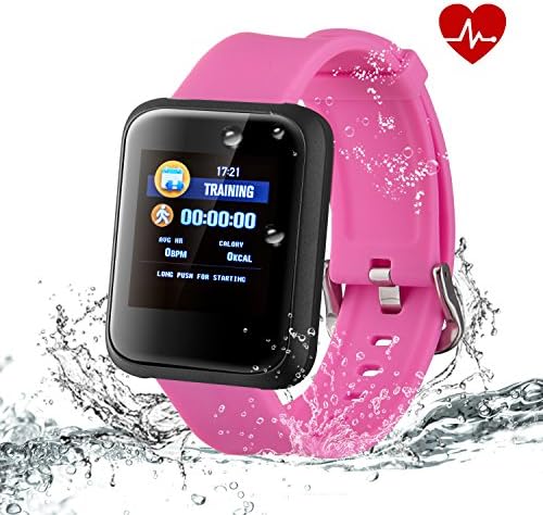 Fitness Tracker, Activity Tracker with Swimming Pedometer Blood Pressure Heart Rate Sleep Monitor Bluetooth Weather Call SMS SNS IP67 Waterproof for Women Men Android Iphone