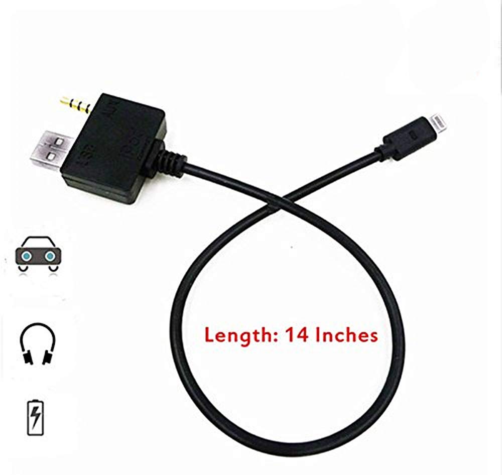 Online Store Music Interface Aux Cable Lighting Charge Cable Usb 3 5mm Lead Adapter Wire Cord Connect To Ipod Iphone 6s 6s Plus 7 7plus For Hyundai Kia 14 Inch 35 Cm Car Electronics Authentic Quality