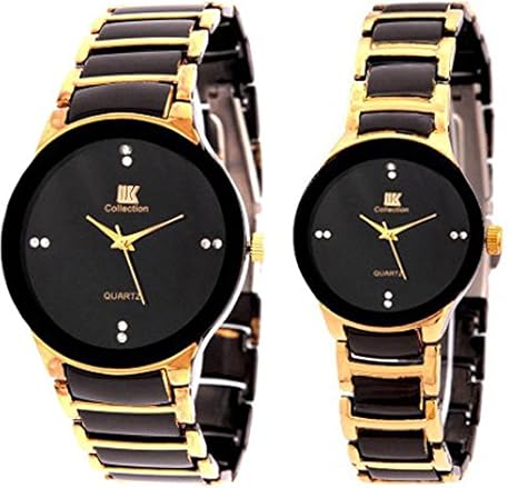 Iik Collection Watches Analogue Black Dial Mens And Women Watch - Iik013M-1002W