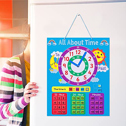 Navaris Teaching Clock Board Kids Learning Clock with