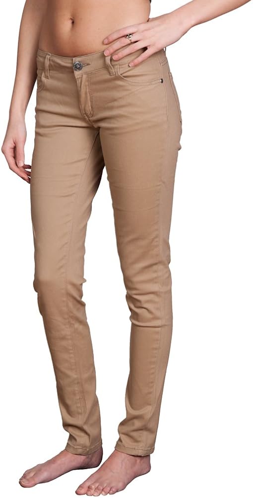 womens khaki stretch jeans