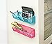 Chris.W 2Pack Small Mesh Magnet Storage Container Caddy Basket Holder for Whiteboard/Refrigerator/Microwave Oven Or Maganetic Surface(Blue)
