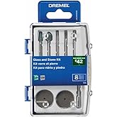Dremel 735-01 Glass Etching Rotary Tool Accessories Kit - 8 Piece Set - Includes Grinding Stones, Polishing Disc, and Diamond