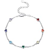 MEDWISE Chakra Bracelet Sterling Silver 7 Chakra Yoga Bracelet Wrist Link Bracelet Birthday Christmas Gifts for Women Wife Girlfriend