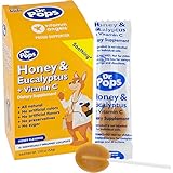 Dr. Pops Honey & Eucalyptus + Vitamin C Lollipops, All Natural Allergy Free Dietary Supplement for Kids, 1.96 Ounce