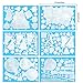 Gejoy Christmas Snowflake Window Clings Stickers White Snowflakes Static Clings Decal for Christmas Holiday New Years Winter Party Decoration, 10 Sheets Totally (Style Set 1)