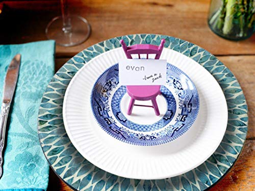 Mother Of Pearl Inlay Wood Charger Plates for Dining, Party, Wedding Reception and Decoration (Aqua Mosaic (2 Pack)) - Thumbnail 6