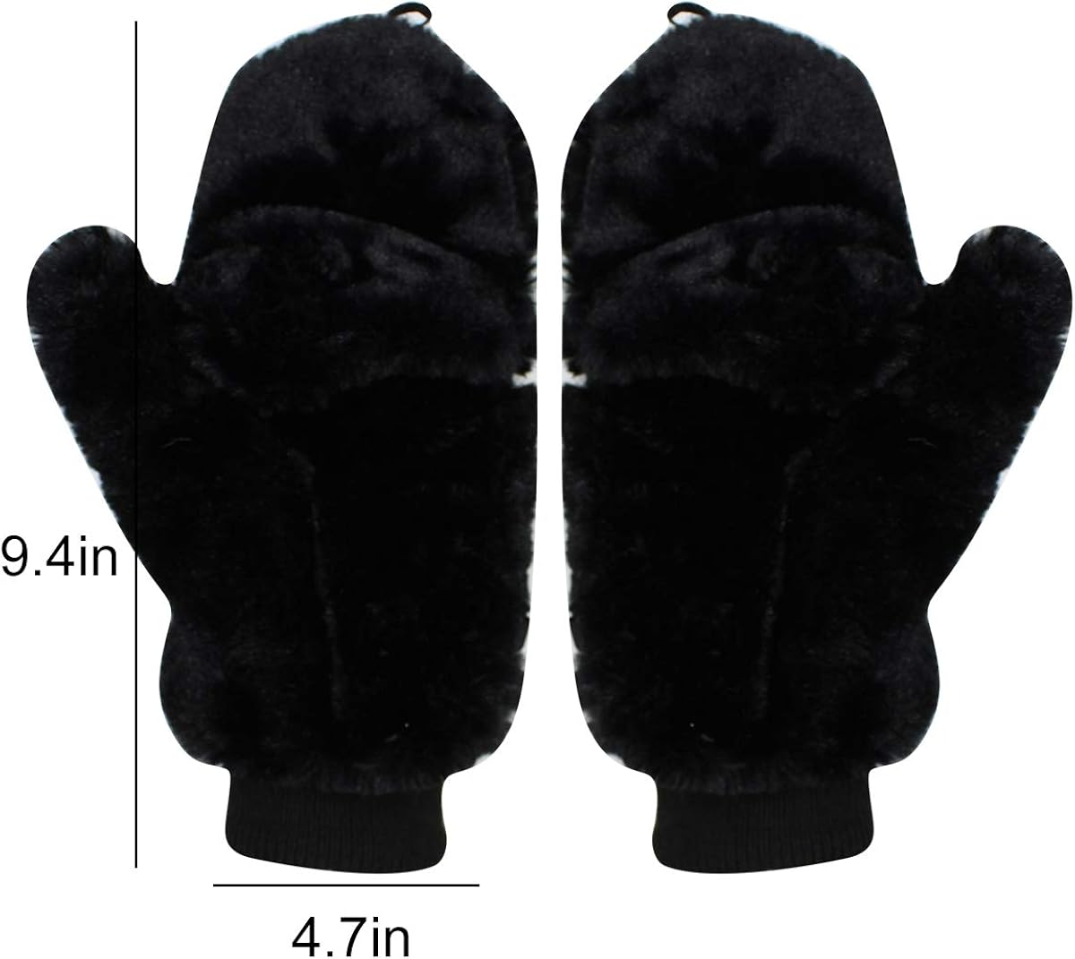 RARITYUS Women Fur Flip Cover Mittens Warm Soft Half Fingerless Winter Gloves for Teen Girls Outdoor Sports at  Women’s Clothing store