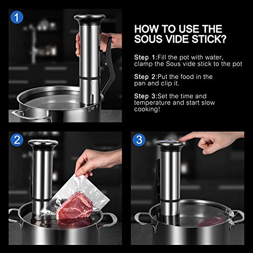 OSTBA Sous Vide Cooker Thermal Immersion Circulator with Accurate Temperature and Timer Control