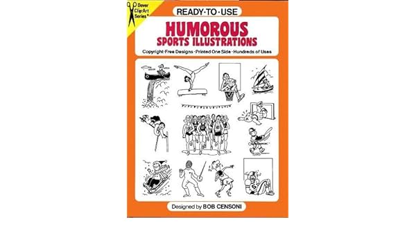 Ready To Use Humorous Sports Illustrations Clip Art Series -