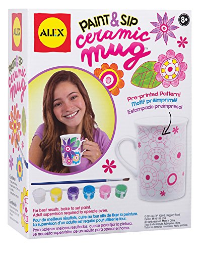 Alex Craft Paint and Sip Ceramic Mug Kids Art and Craft Activity - //coolthings.us