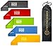 Workout Resistance Loop Bands for Legs - Premium Exercise Bands - Set of 5