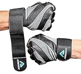 ACHIEVE FIT Weightlifting Gloves - Leather Palm for Fitness savvy Men  & Women Firm Grip, Control & Comfort for Weight lifting, Crossfit Training, Gym Workout - Standard or With Wrist Wraps (PAIR)