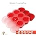 Tinydazzle Baby Food Container In Square Shape, Nine Portions Of Cute And Perfectly Safe Silicone Canisters, Portable And Perfect For Travelling, Microwave And Dishwasher Safe, Red
