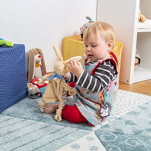 SIGIKID 47893 Schnuffeltuch Hase Semmel Bunny Mädchen und Jungen Babyspielzeug empfohlen ab Geburt blau/beige – Bild 7