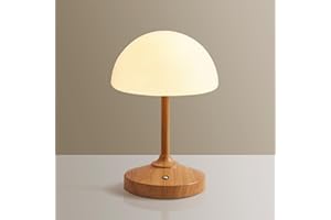 Dawnwake Mushroom Lamp Table Lamp Waterproof,Desk Cordless Battery Operated Lamps for Bedroom,Outdoor Cordless Rechargeable Touch Bedside Lamps for Night Stands,5000mAh LED Night Light for Living Room