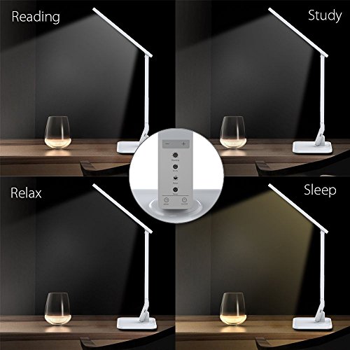 Fugetek LED Desk Office Lamp, Exclusive 27 EyeCaring Recessed LEDs, 5