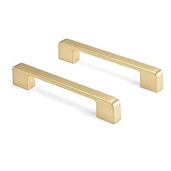 Rergy 5in Brushed Brass Drawer Pulls Gold Cabinet