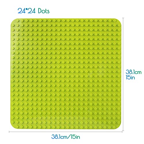 Large Building Plate Compatible with Duplo Plates, Large Base Plate, 38 x 38 cm Plate Set for Creative Play, Educational Toy