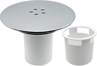 YUNLEX Chrome Shower Drain Cover 90mm 115mm Removable Top Trap Cover