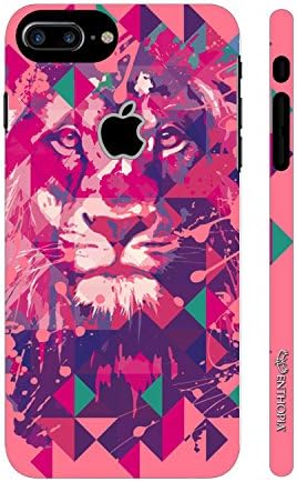 Enthopia Designer Hardshell Case Lion Art Light Pink Back Cover for Apple iPhone 7 Plus with Apple Hole