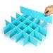 8 Pcs Plastic DIY Grid Drawer Divider Household Necessities Storage Thickening Housing Spacer Sub-grid Finishing Shelves for Home Tidy Closet Stationary Makeup Socks Underwear Scarves Organizer (blue)