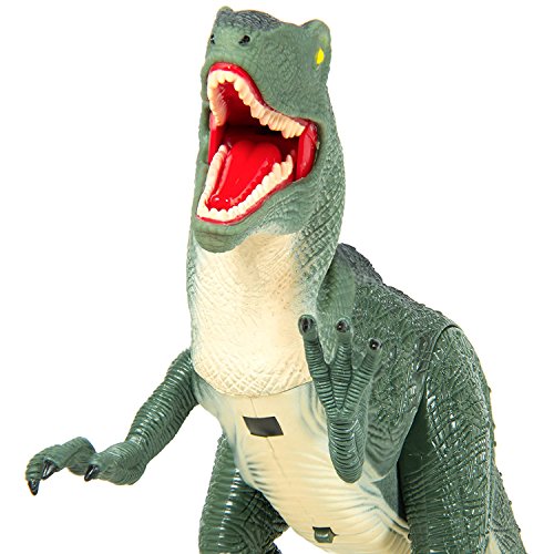 FanBell Remote Control Dinosaur RC Toys Rex Dinosaur Tyrannosaurus T-Rex Velociraptor Dragon Toy Lights Sounds Walking and Roaring Kid Pet Animal