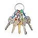 Nite Ize Key Ring Locker, Stainless Steel Keychain Ring with 5 Colorful Locking Plastic S-Biners