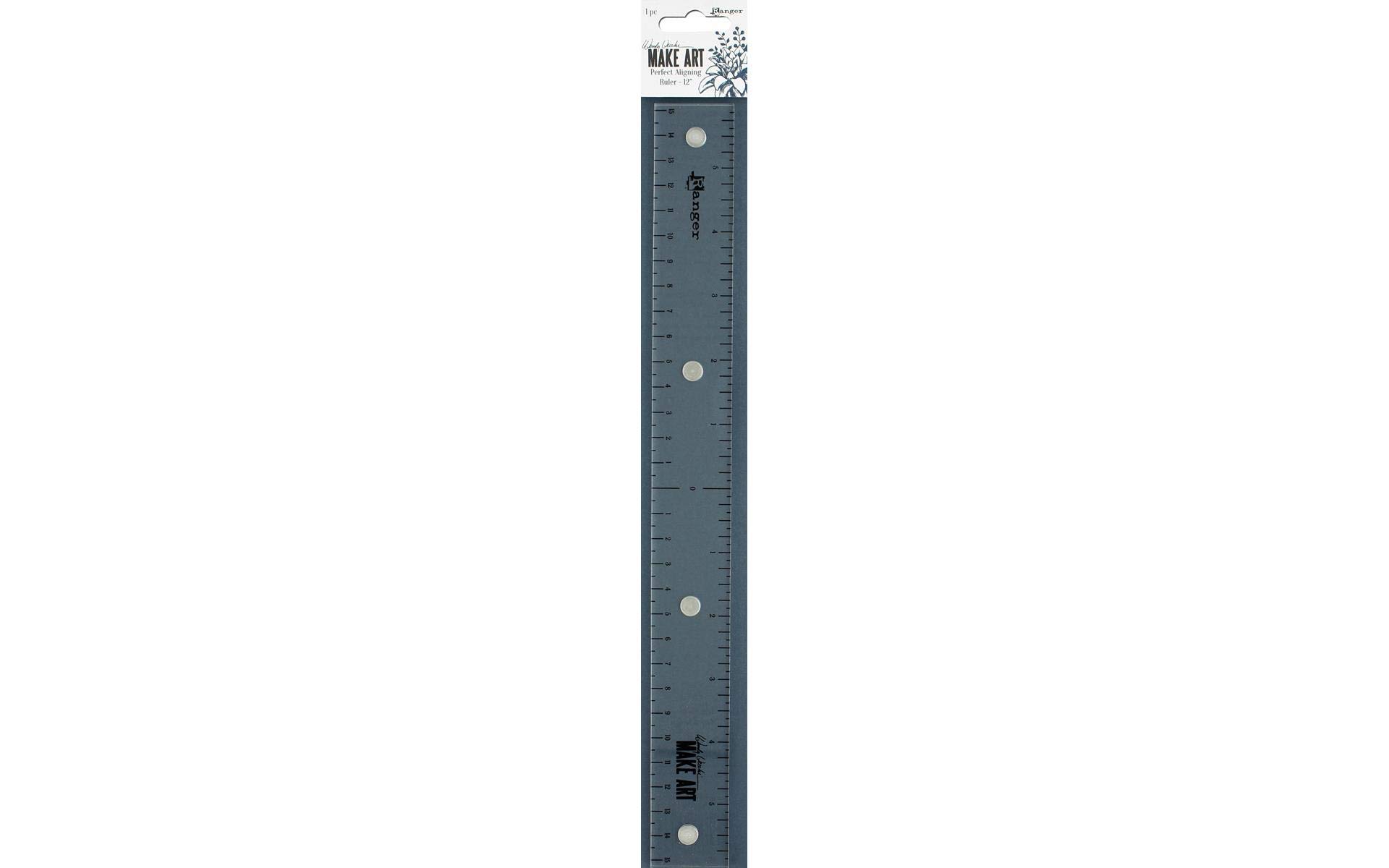 Wendy Vecchi Ranger Make Art-Perfect Aligning 12" Rulers, Grey, 12 inch