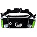 Hydration Running Belt Water Waist Bag (Green - Large) with Drinking Bottles 6oz - Fanny Pack for Outdoors and Sports Like Hiking Walking, with Waterproof Pocket for iPhone Samsung