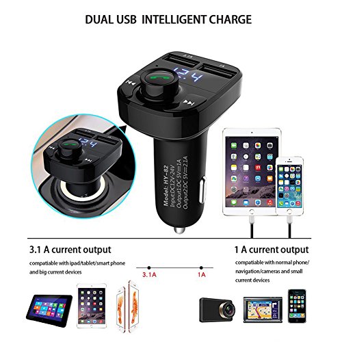 WinnerEco Bluetooth Car MP3 Player FM Transmitter Wireless Adapter Double USB Charger