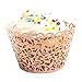 Heetly 200pcs Cupcake Wrappers Filigree Artistic Bake Cake Paper Cups Lace Laser for Wedding Party Birthday Decoration(White)